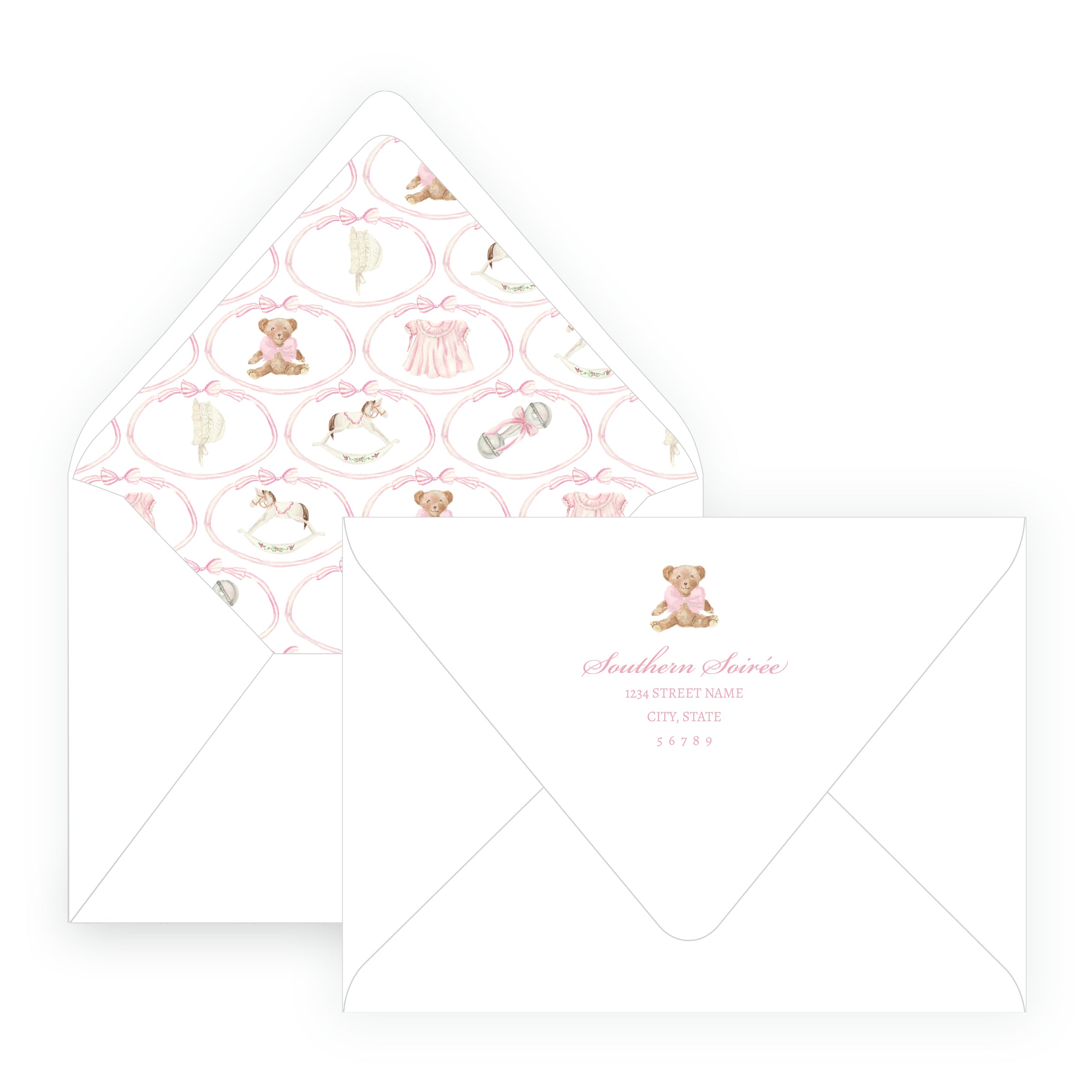 Heirloom Moments Pink Invitation