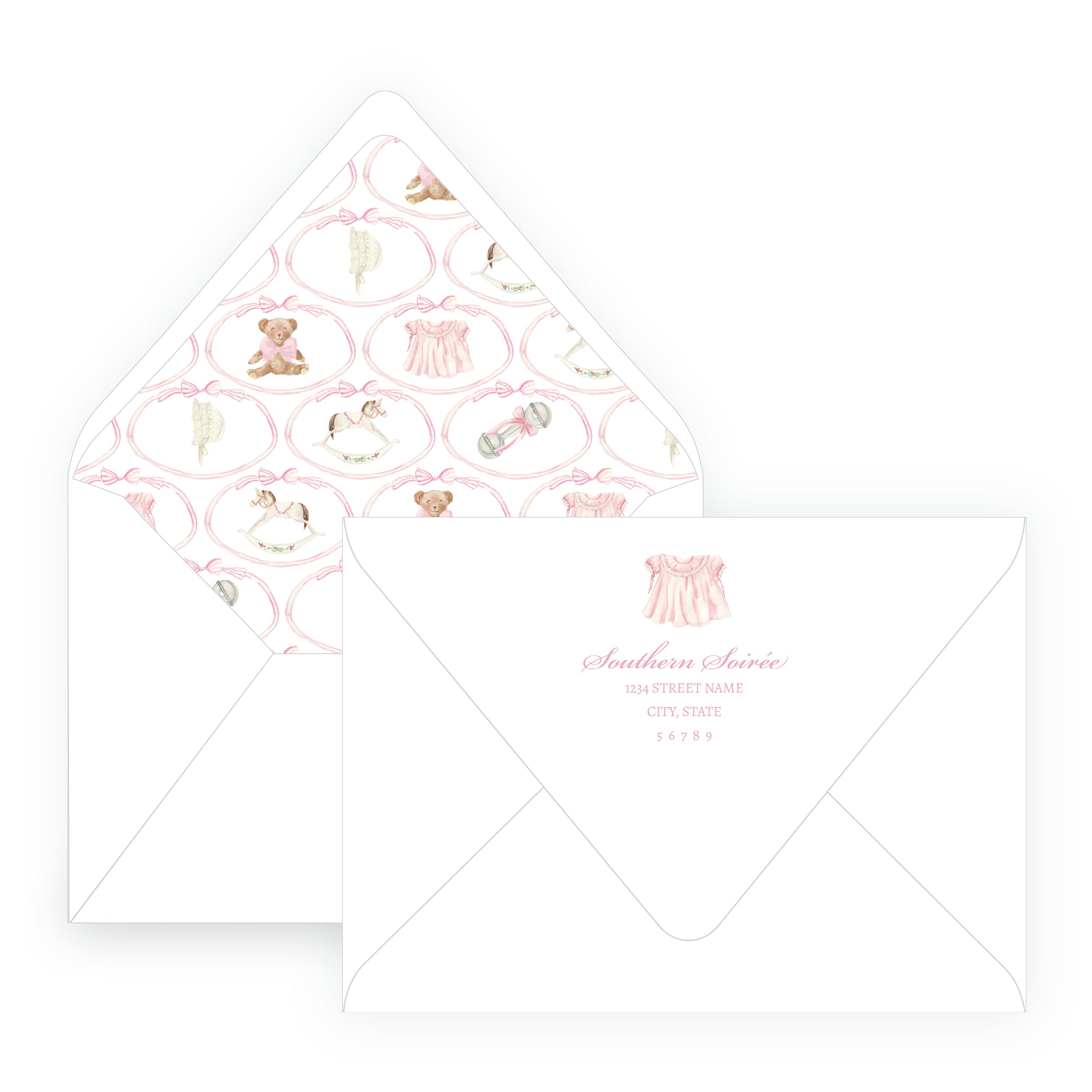 Heirloom Moments Pink Invitation