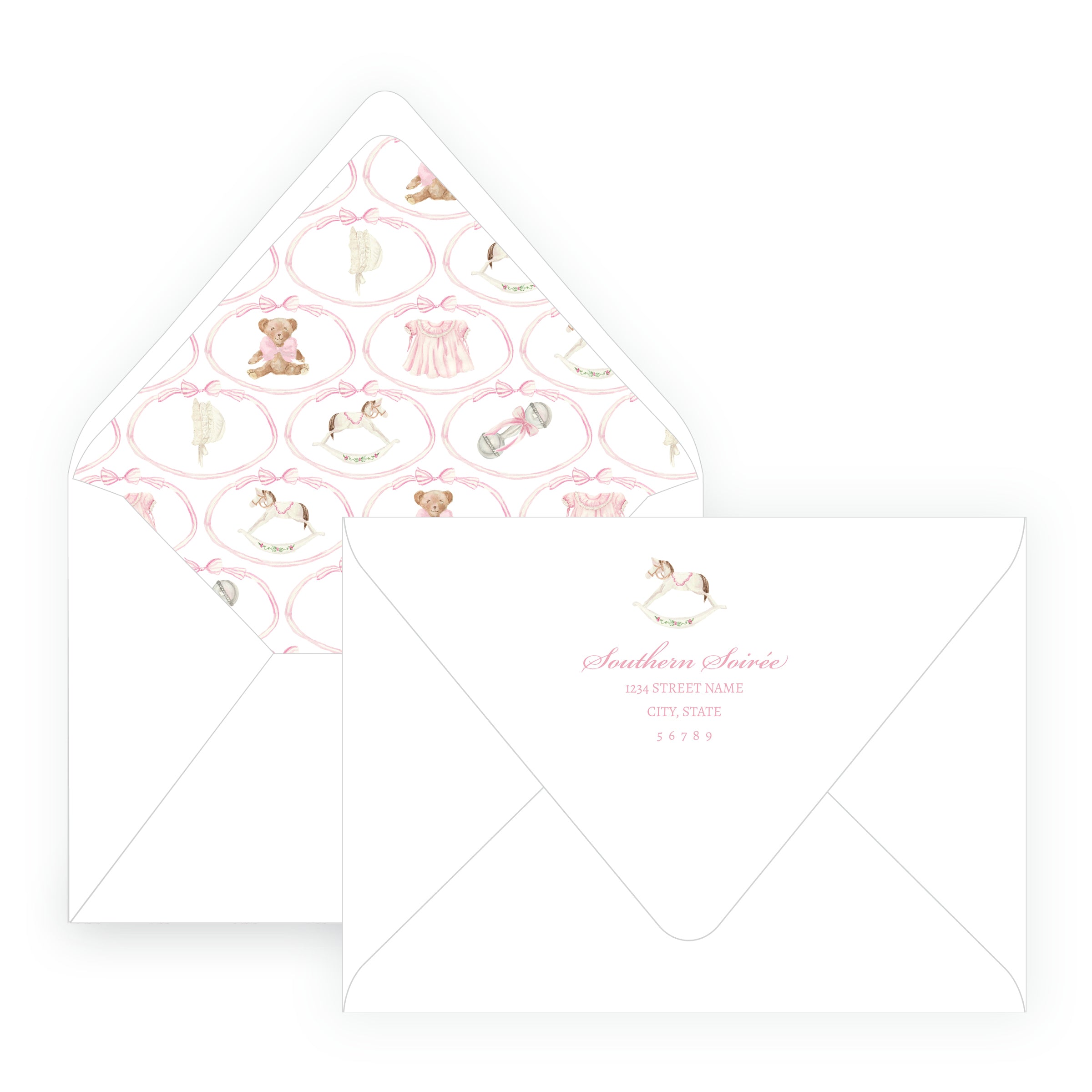 Heirloom Moments Pink Invitation