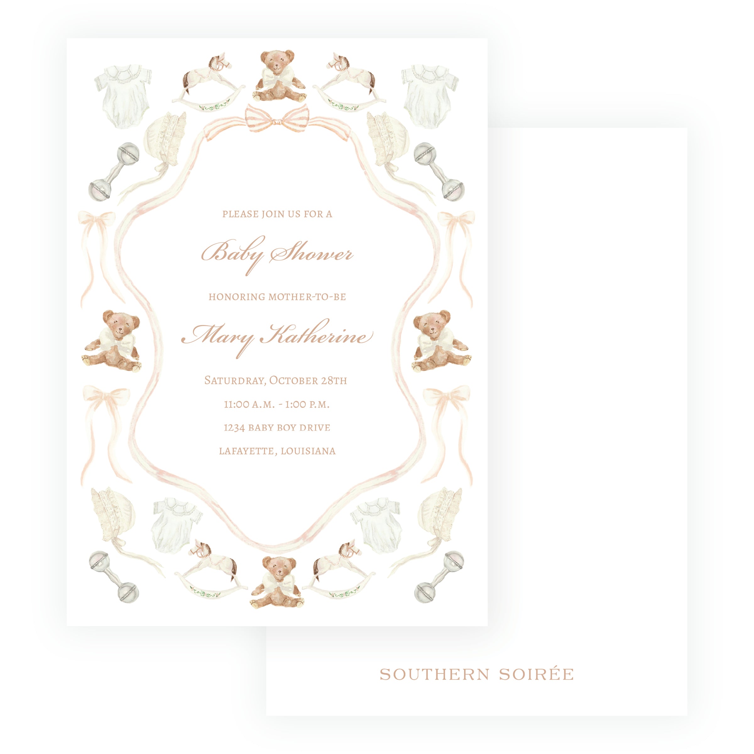 Heirloom Moments Ivory Invitation