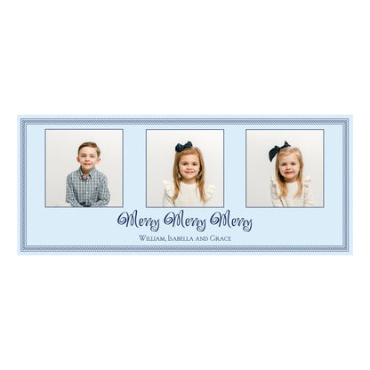 Merry Merry Merry Funky Landscape 3 Photos Holiday Slim (Customizable Colors)