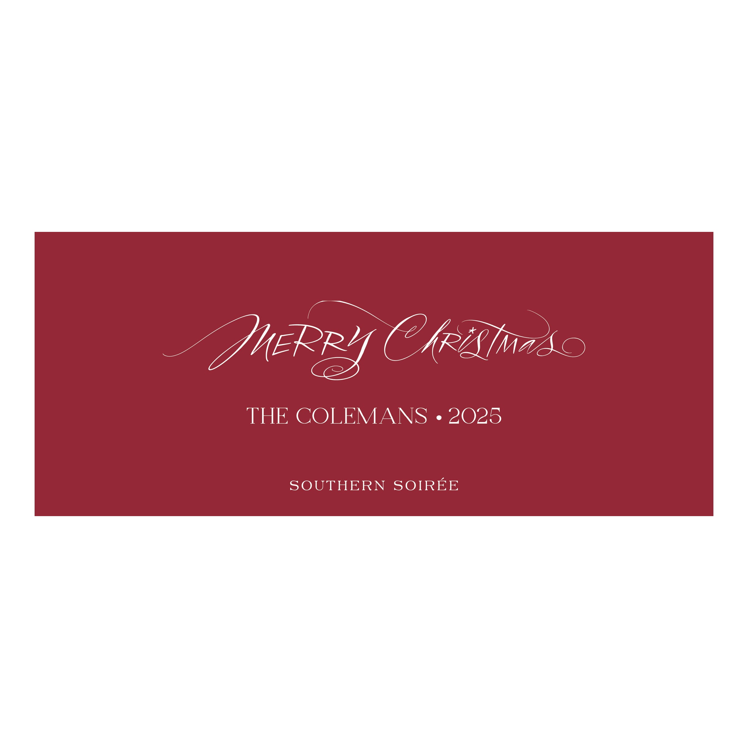 Squiggle Frame Landscape 3 Photos Holiday Slim (Customizable Colors)