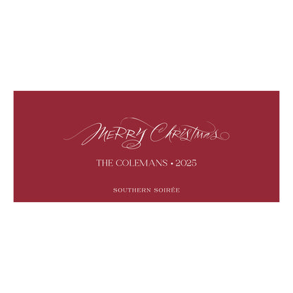 Squiggle Frame Landscape 3 Photos Holiday Slim (Customizable Colors)