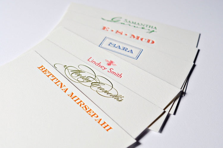 Personalized Letterpress Stationery