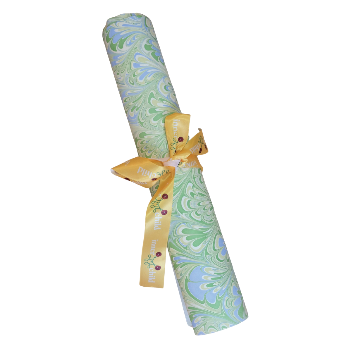 Hand Marbled Seagreen Peacock Gift Wrapping Paper