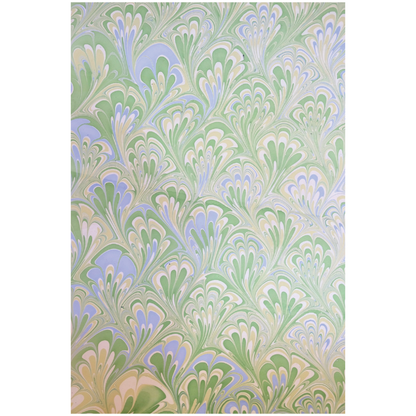 Hand Marbled Seagreen Peacock Gift Wrapping Paper