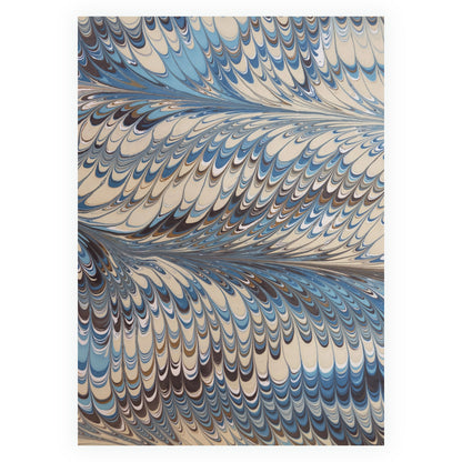 Hand Marbled Feathers Gift Wrapping Paper