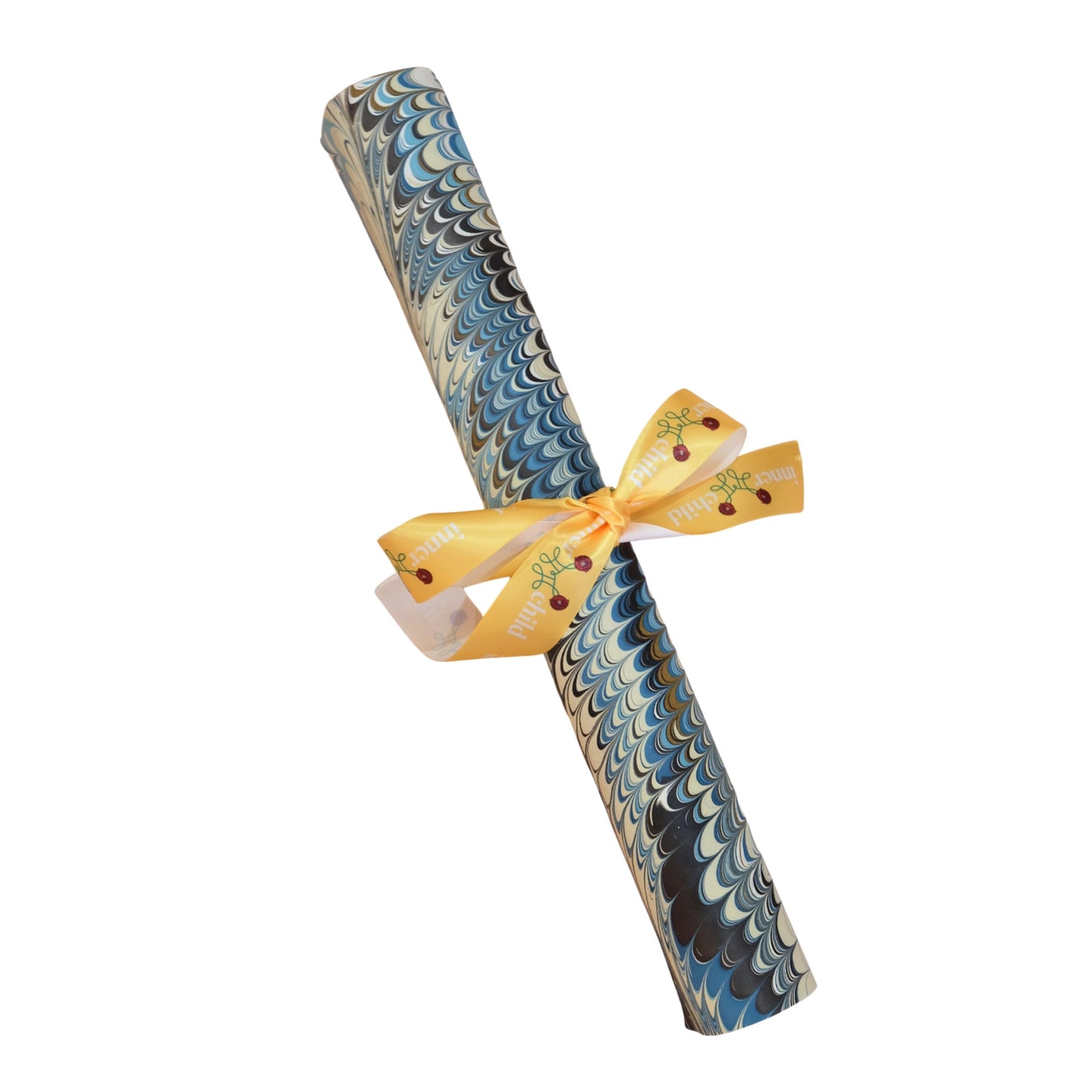 Hand Marbled Feathers Gift Wrapping Paper