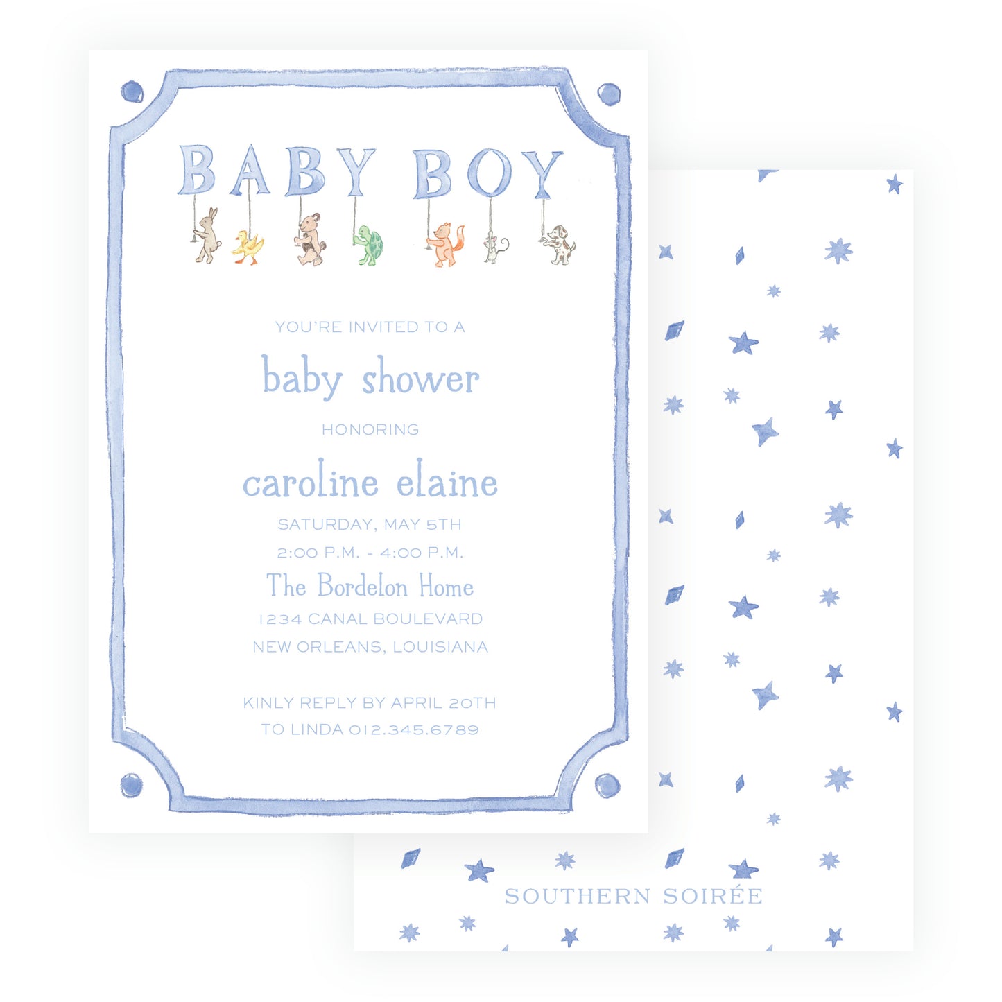 Baby Bleu Heirloom Parade Invitation