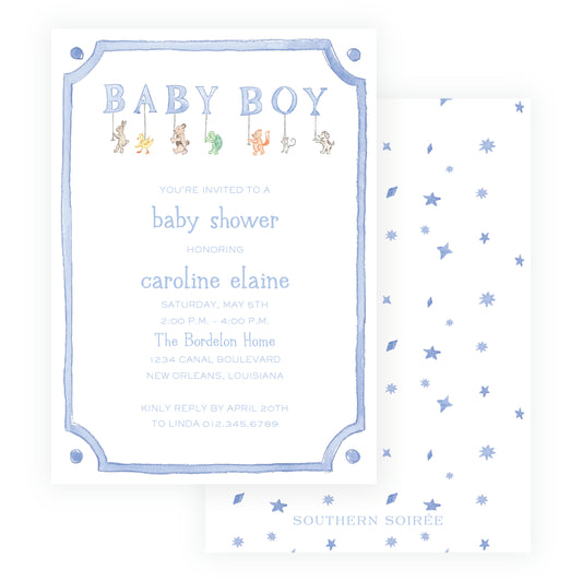 Baby Bleu Heirloom Parade Invitation