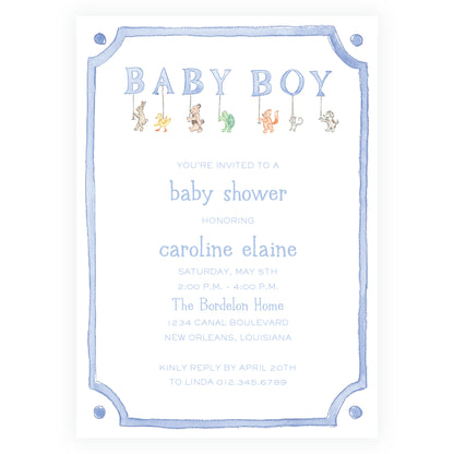 Baby Bleu Heirloom Parade Invitation