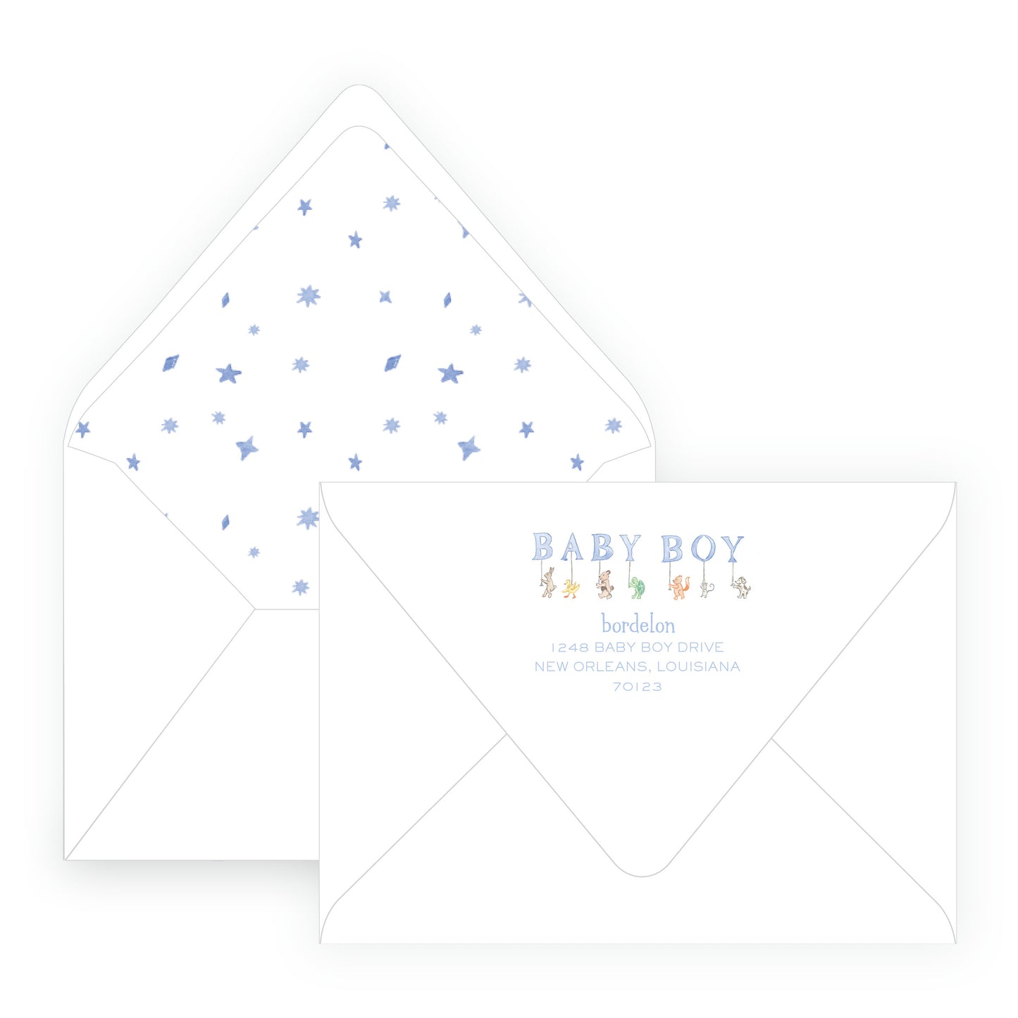 Baby Bleu Heirloom Parade Invitation