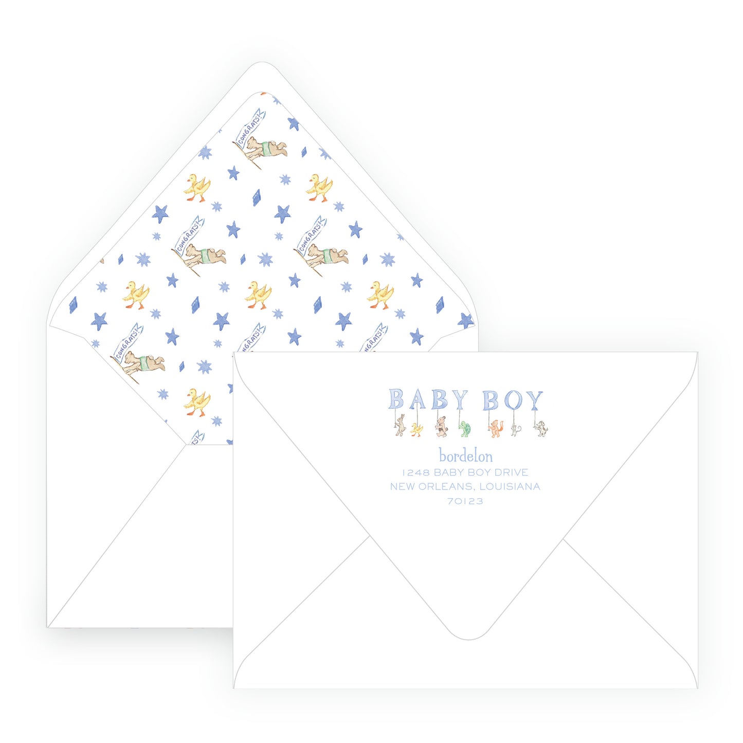 Baby Bleu Heirloom Parade Invitation