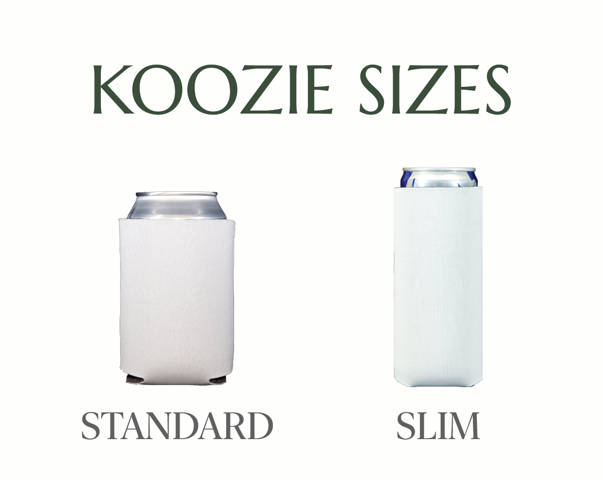 Standard and Slim Koozie Size Comparison