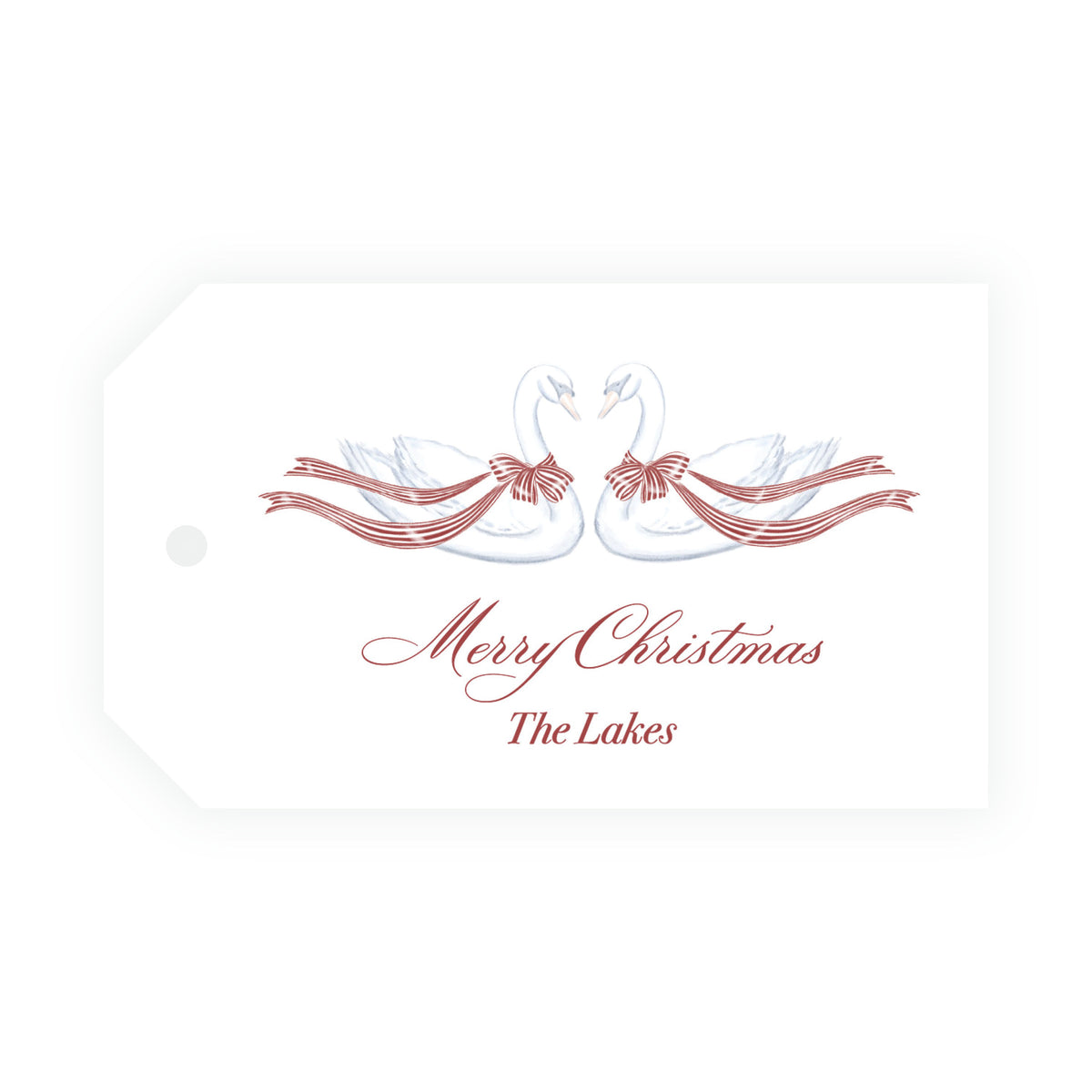 Yuletide Swans Landscape Christmas Gift Tags