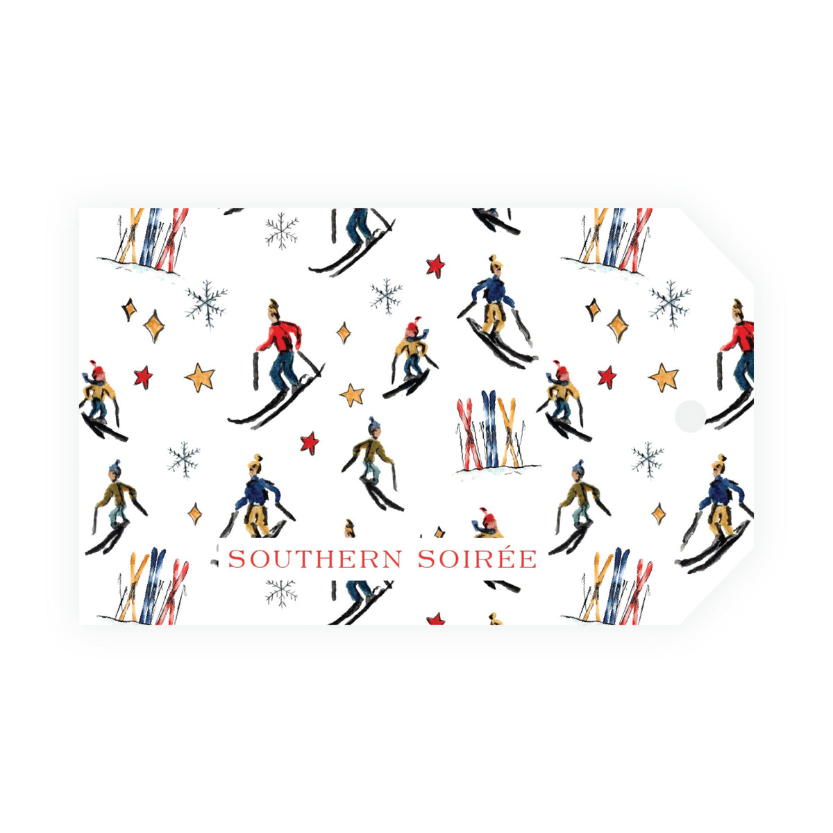 Alpine Holiday – Ski Gear Landscape Personalized Christmas Gift Tags