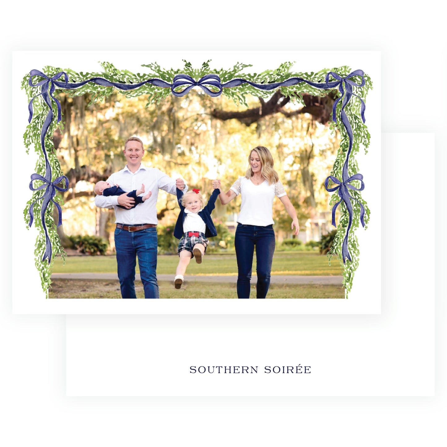 The Evergreen Garland Navy Landscape