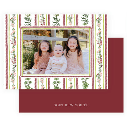 Figs and Floral with Frame Botanical Stripe Landscape