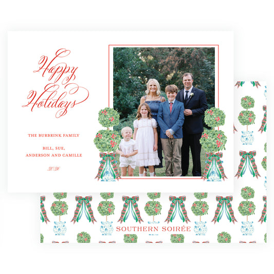 Christmas Plaid Topiary