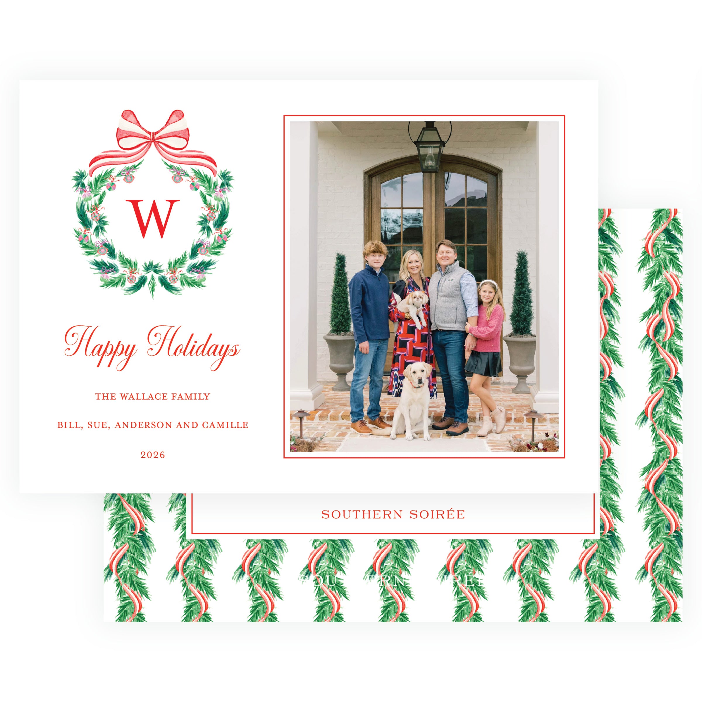 Candy Cane Ornamental Wreath Landscape