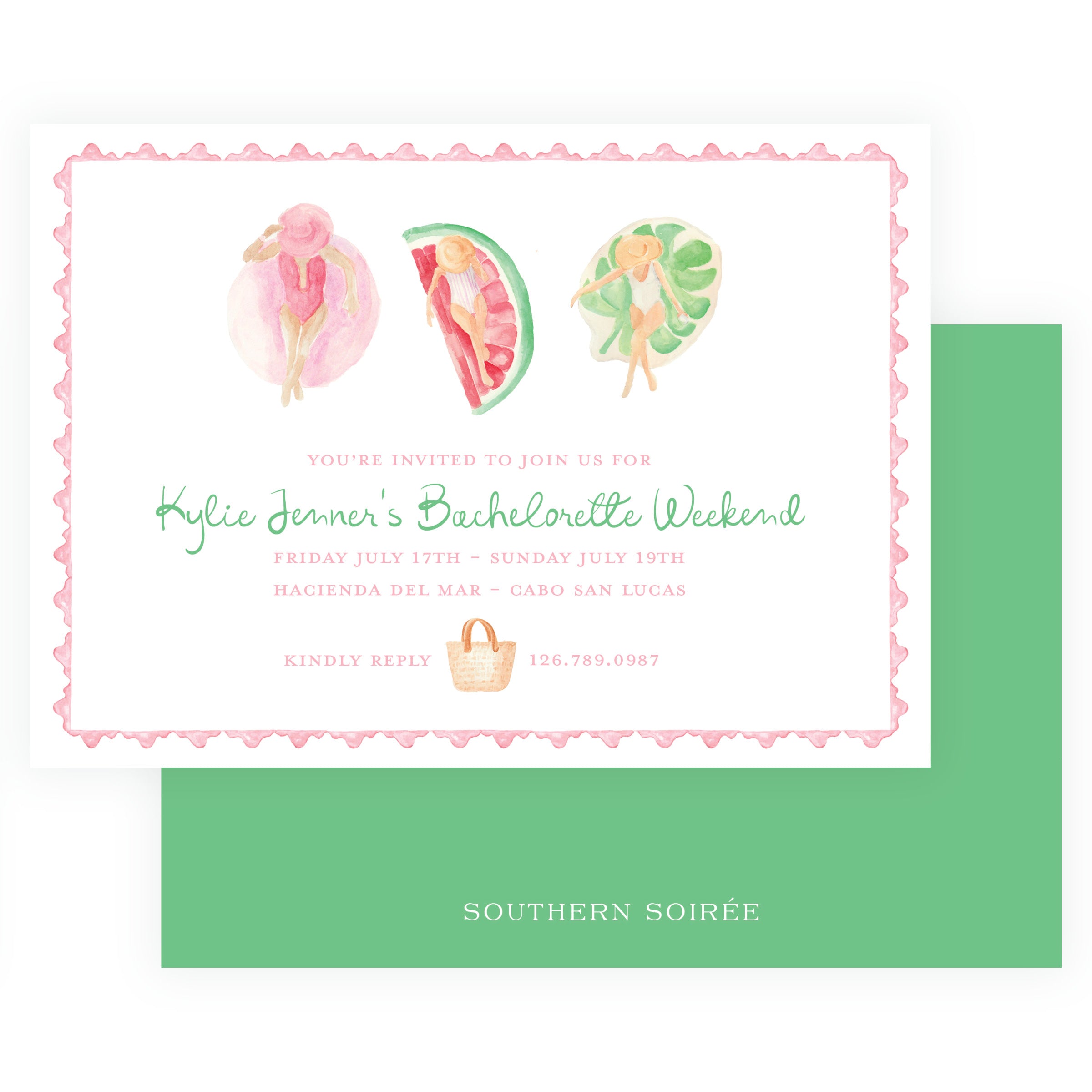 Floats & Fête Pool Girls Bachelorette Invitation