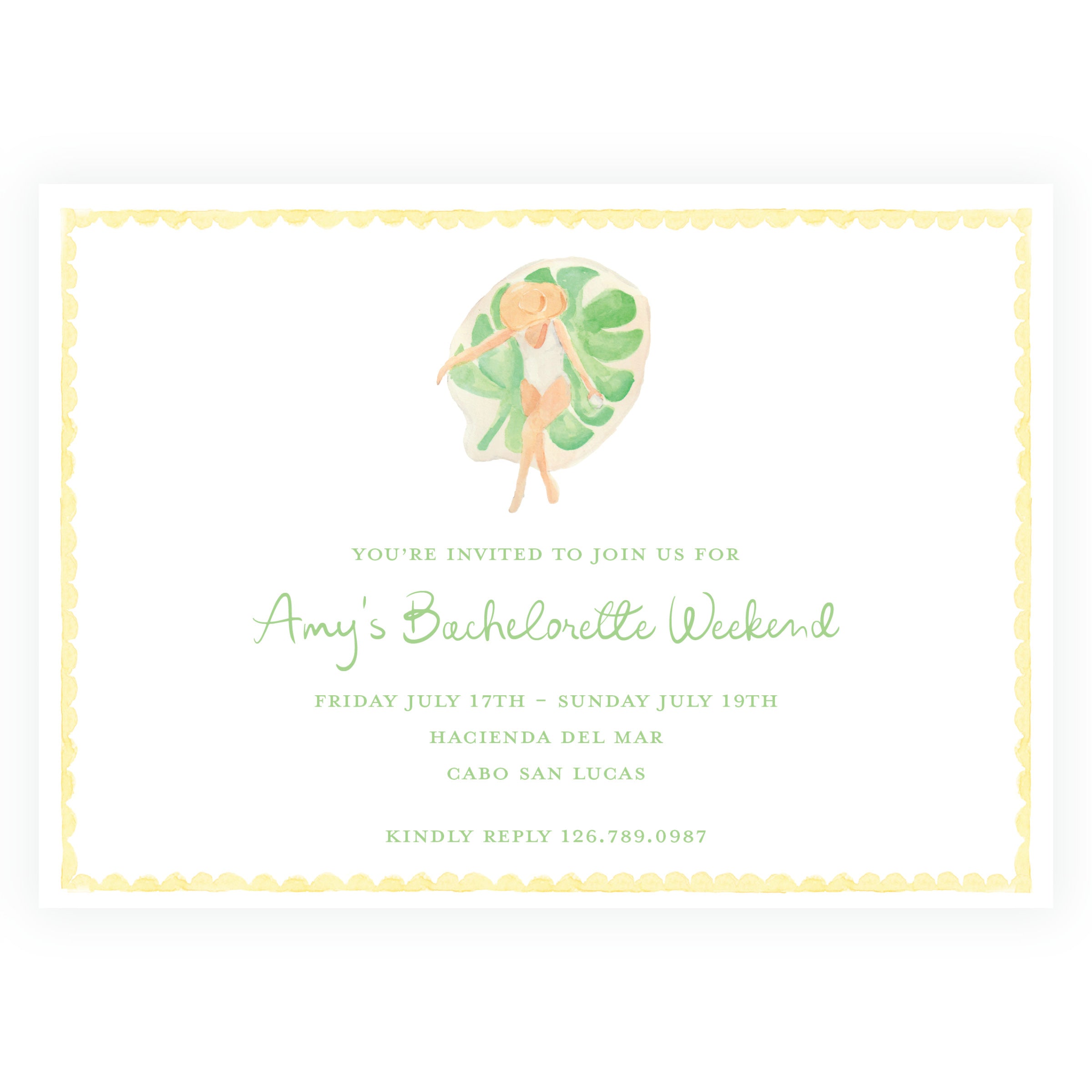 Tropical Bachelorette Invitation | Floats & Fête