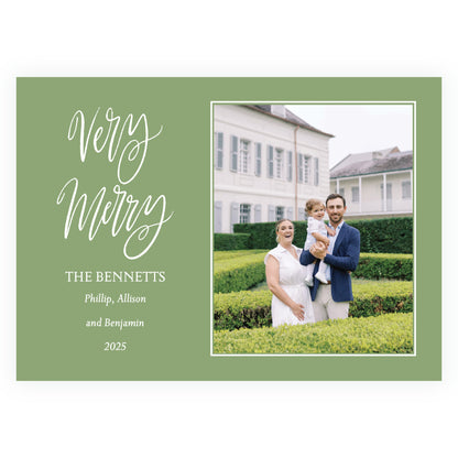 Very Merry Green Marble Landscape