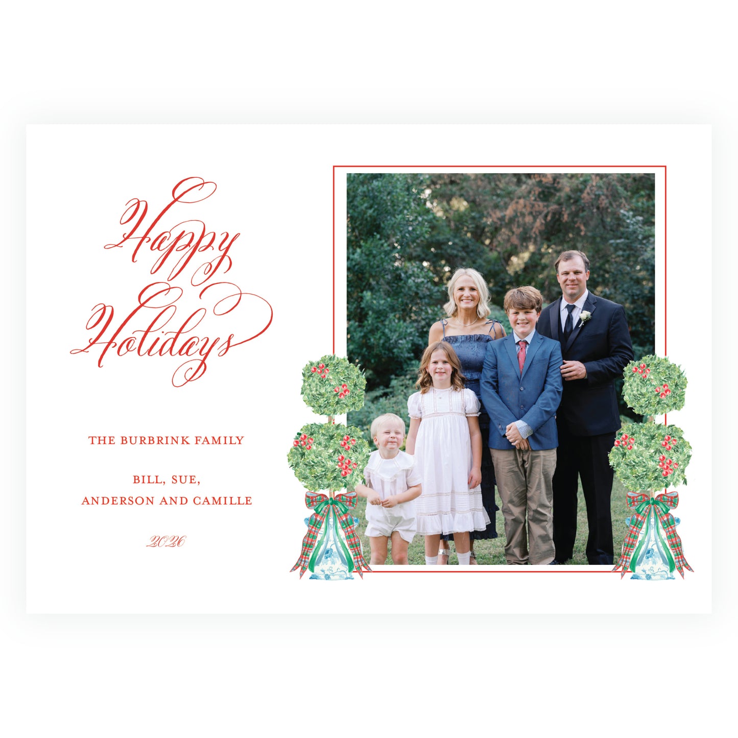 Christmas Plaid Topiary