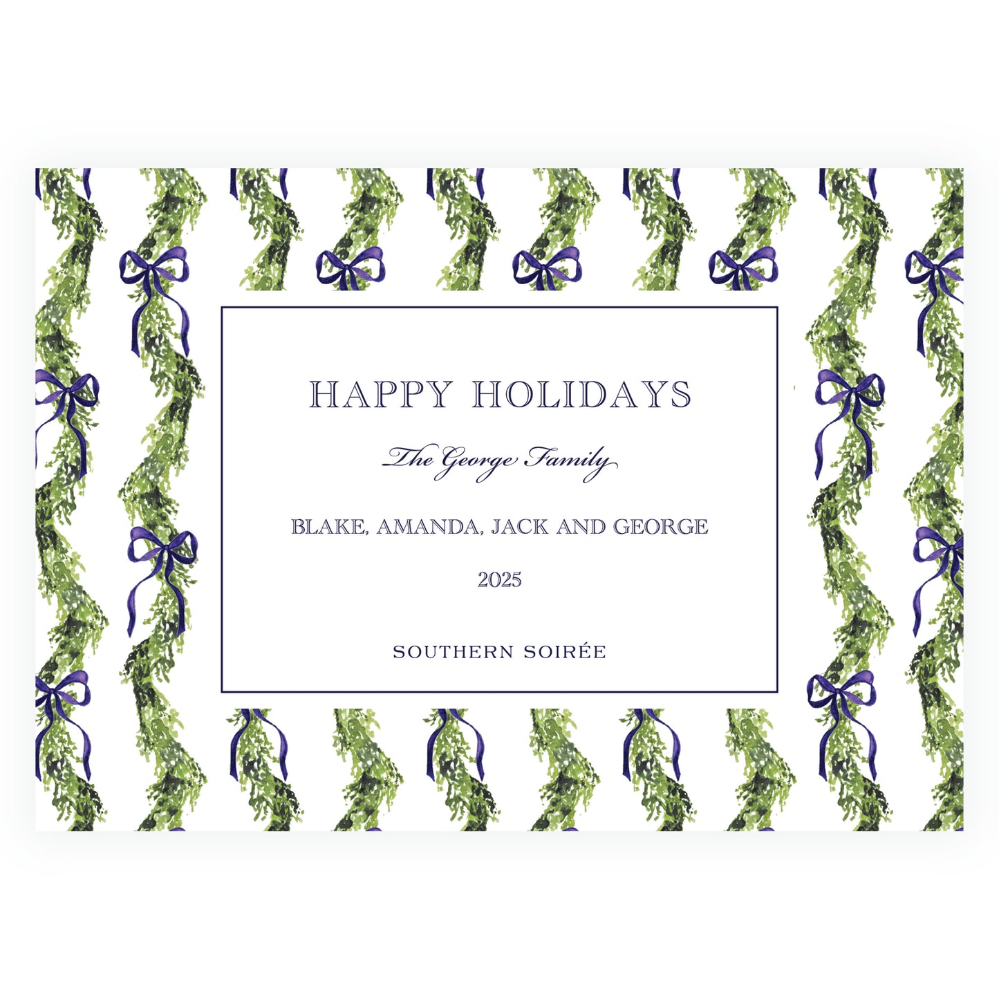 The Evergreen Garland Navy Landscape