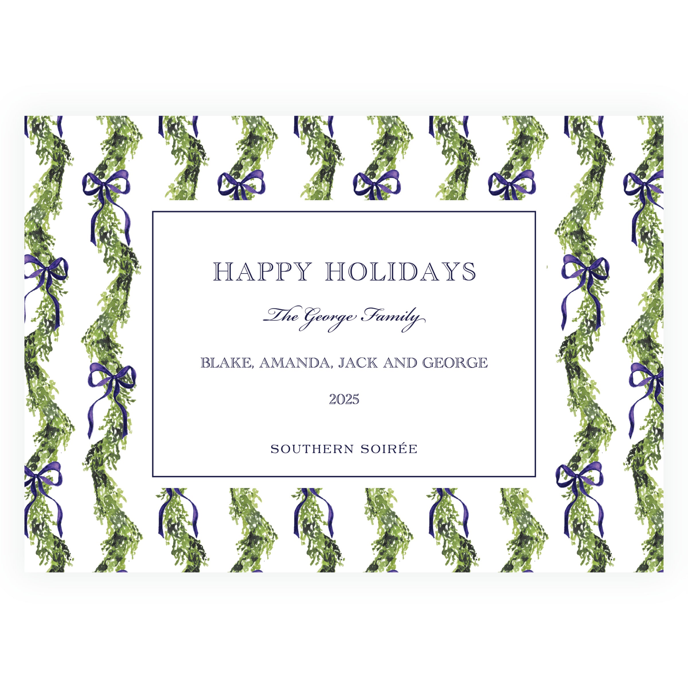 The Evergreen Garland Navy Landscape
