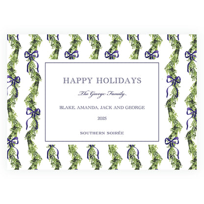 The Evergreen Garland Navy Landscape