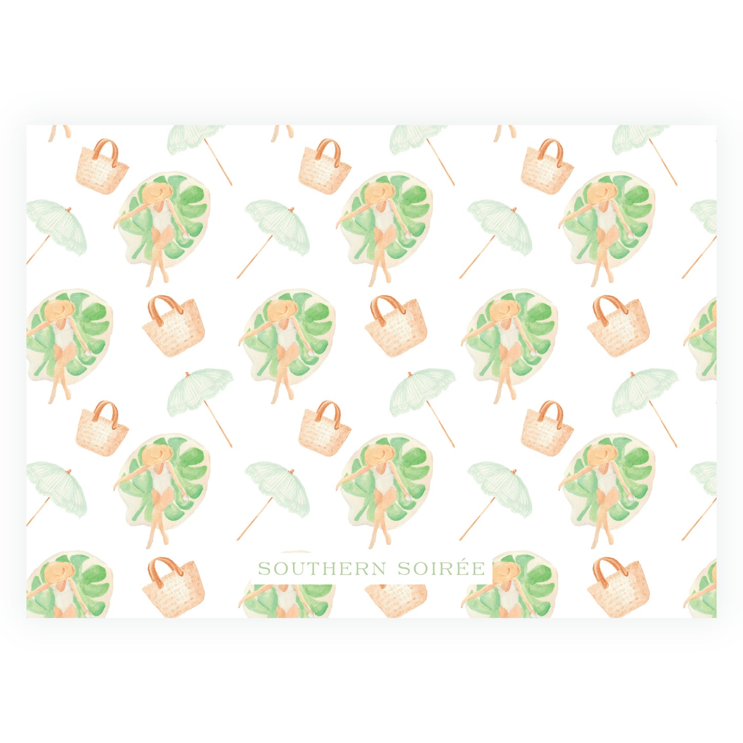 Floats & Féte Yellow Frame Bachelorette Landscape Invitation