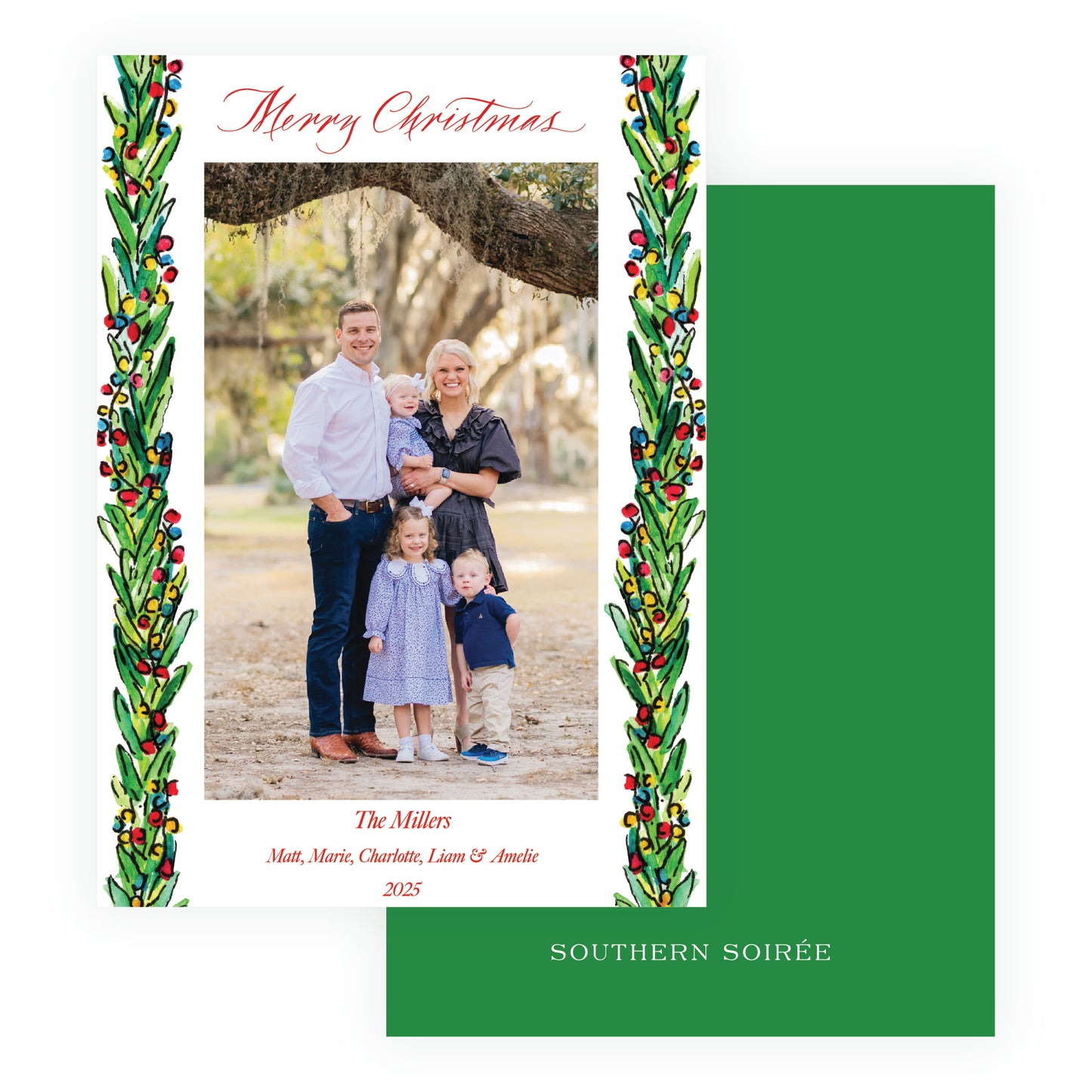 Wrapped In Lights Trim Holiday Card