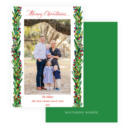 Wrapped In Lights Trim Holiday Card