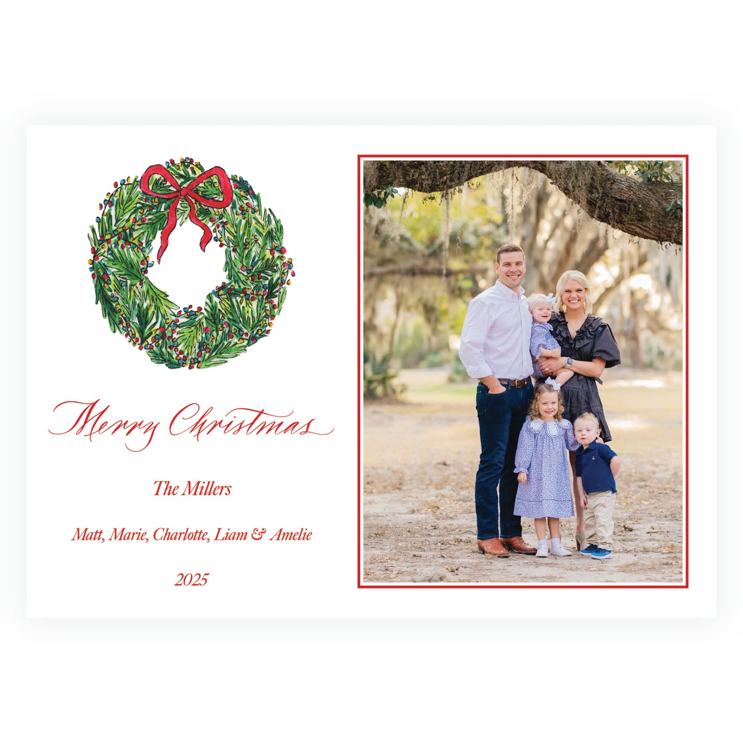 Wrapped In Lights Wreath Landscape