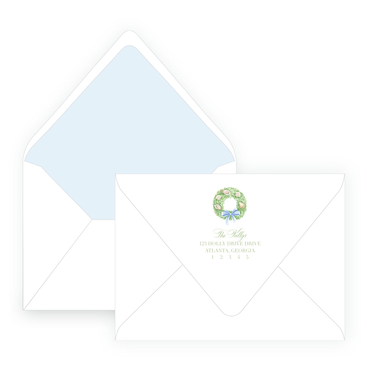 Seaside Noel Oyster Wreath Blue