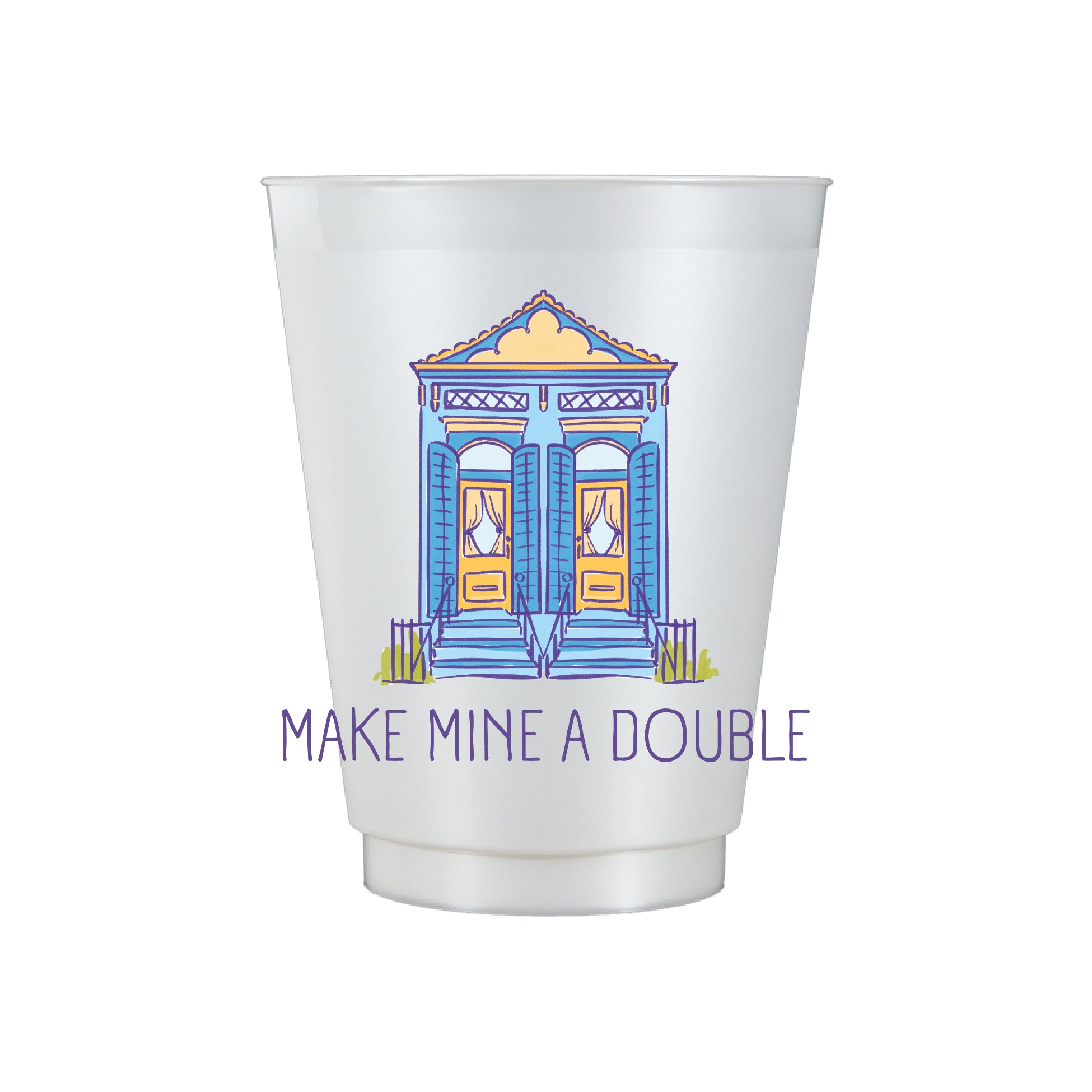 Make Mine a Double New Orleans Frosted Cups | Shotgun House Party Cups