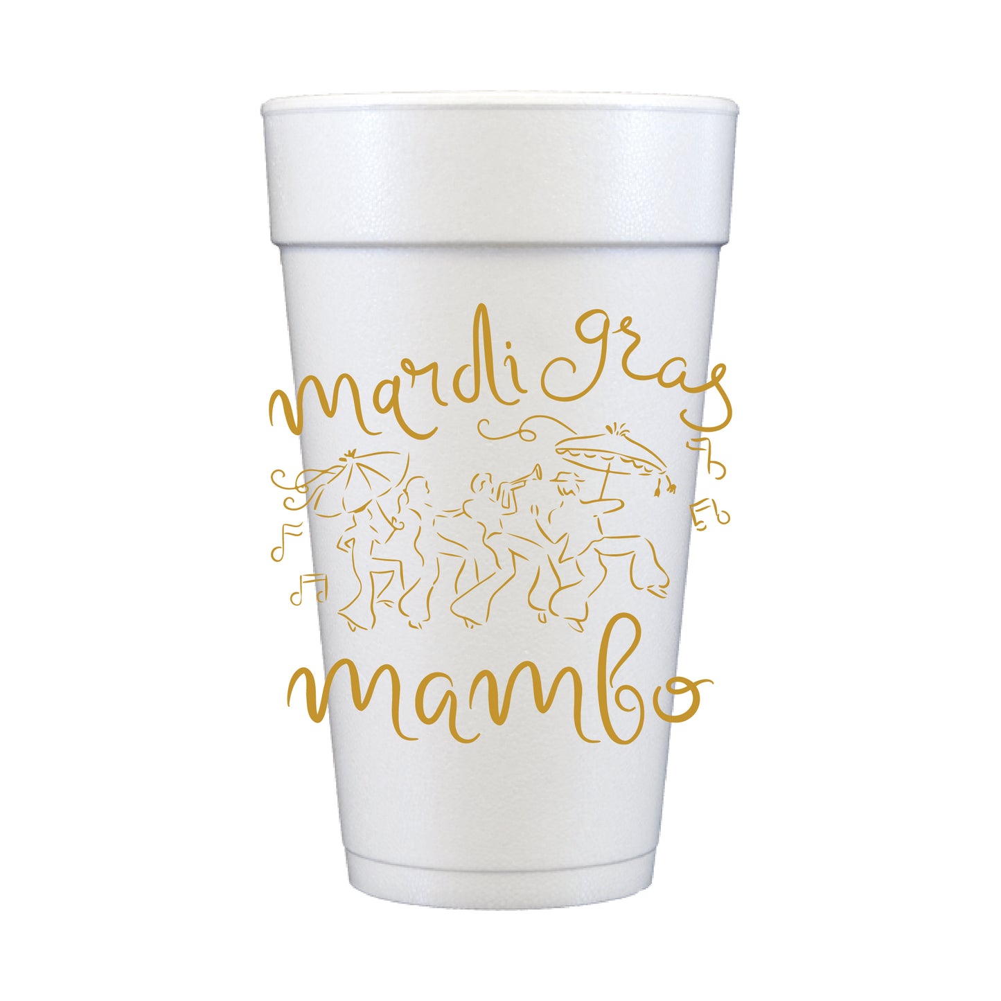 Mardi Gras Mambo Styrofoam Cups