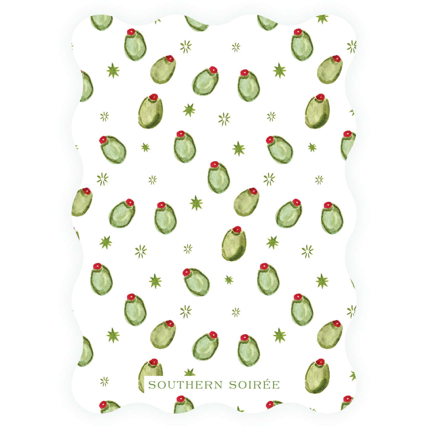 Just a tini bit...Martini Time Oval Wavy Die Cut Shape