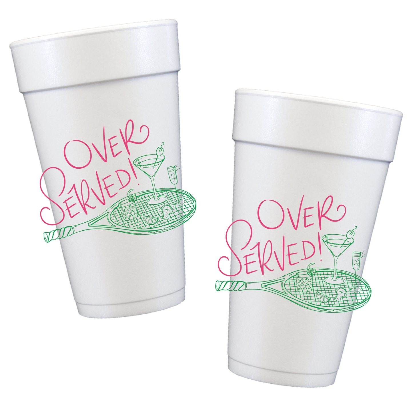 Over Served Styrofoam Cups
