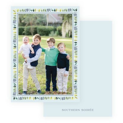 Blue Gathered Greens Colorful Frame