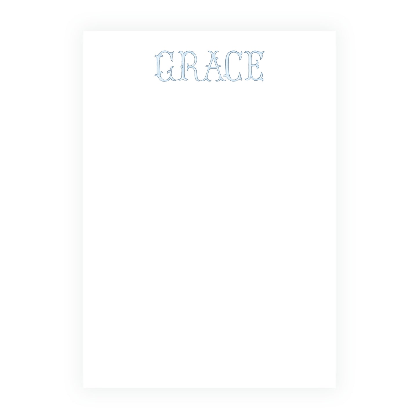 The Bloomed Letter Blue Notepad 5 x 7