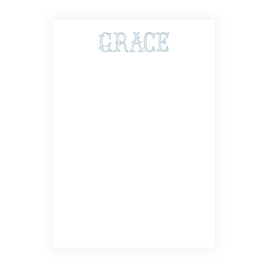 The Bloomed Letter Blue Notepad 5 x 7
