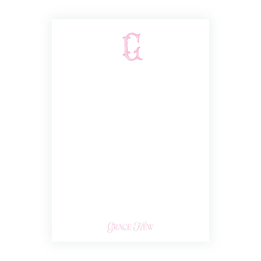 The Bloomed Letter Pink Notepad 5 x 7