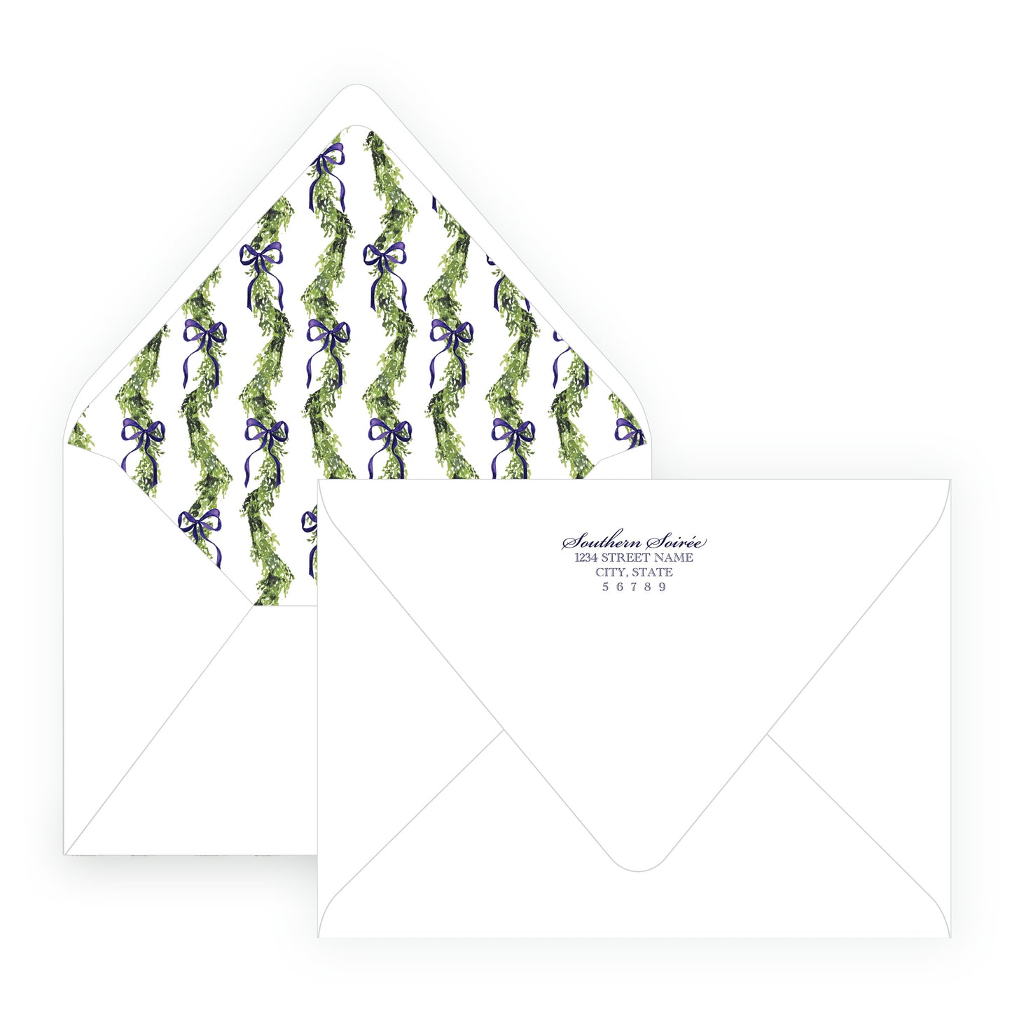 The Evergreen Garland Navy Landscape