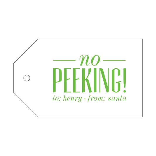 No Peeking Gift Tag