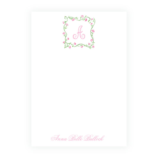 Tiny Petals Square Crest Notepad 5 x 7