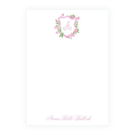 Tiny Petals Crest Notepad 5 x 7