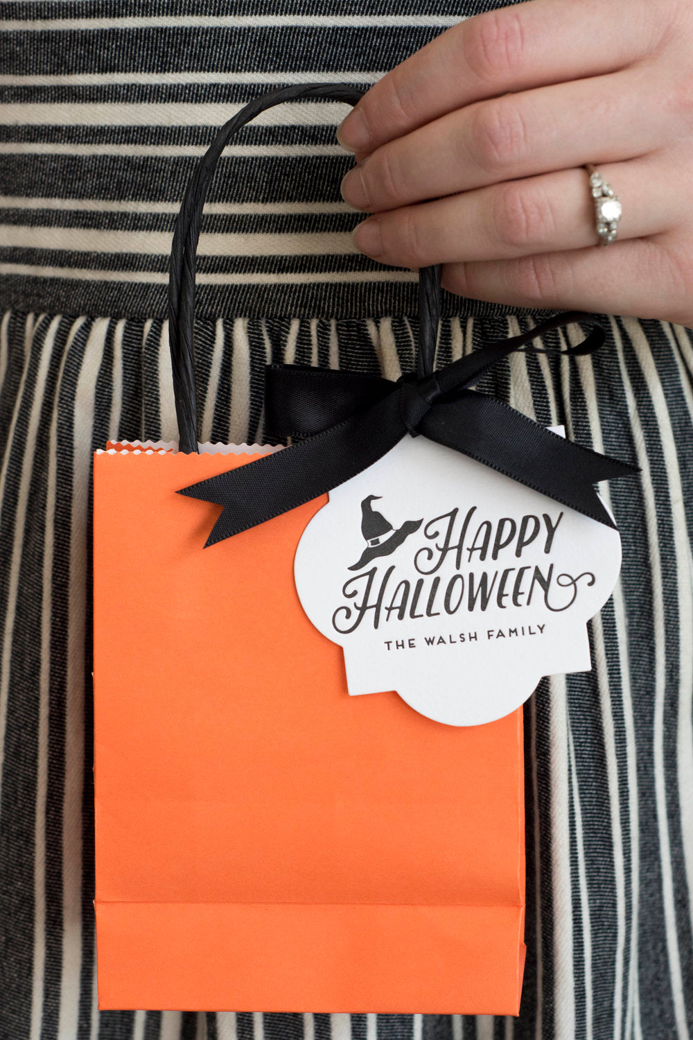 Happy Halloween Witch Hat Gift Tag T302