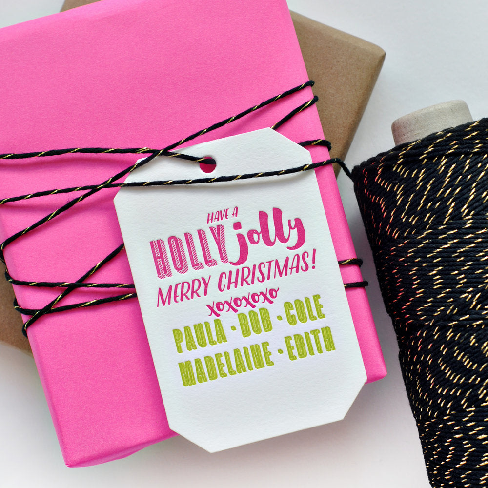 Have a Holly Jolly Happy Holiday XOXOXO Gift Tag T73